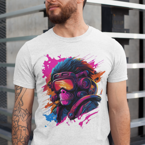 Groove Primate Beats Vibrant Monkey Music T-shirt White