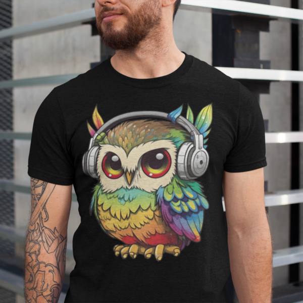 Groove Vibrant Owl Music T-shirt