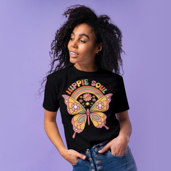 Retro Groovy Hippie T-shirt BLACK
