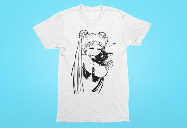 Sailor Moon Usagi & Cat 2 T-Shirt