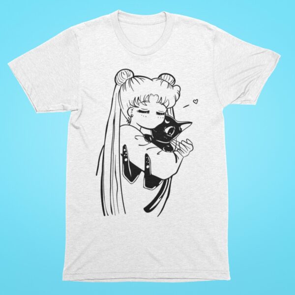 Sailor Moon Usagi & Cat 2 T-Shirt