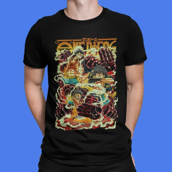 Anime One Piece Monkey Luffy Side T-Shirt