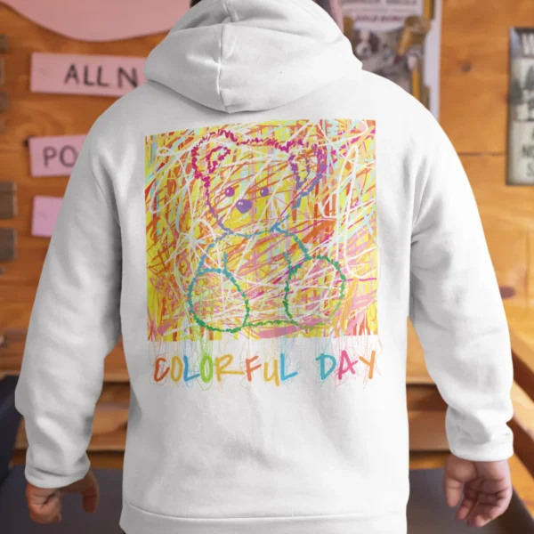 Streetwear Bear Colorful Day Hoodie
