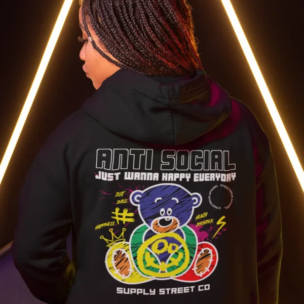 Streetwear Anti Social Bear Hoodie