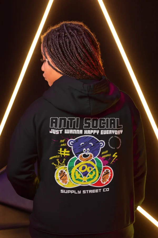 Streetwear Anti Social Bear Hoodie
