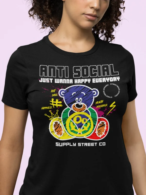 Streetwear Anti Social Bear T-Shirt