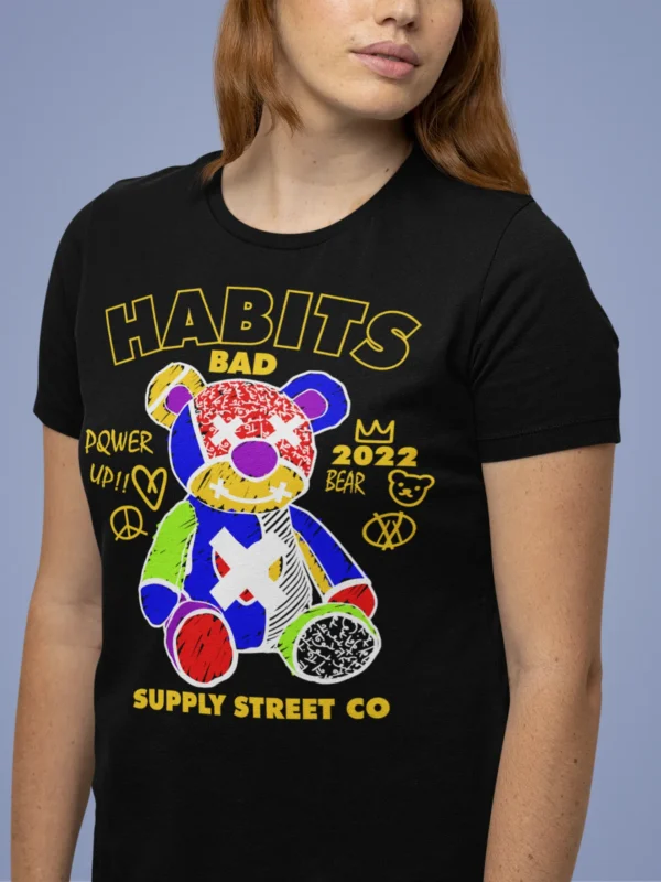 Streetwear Bad Habits Bear T-Shirt