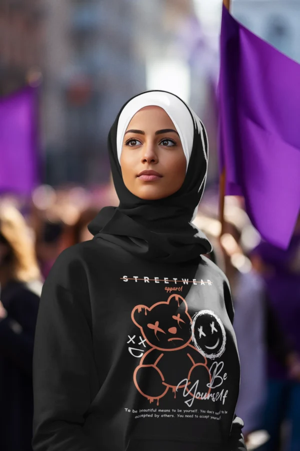 Streetwear Be Yourself 2 Bear Hoodie