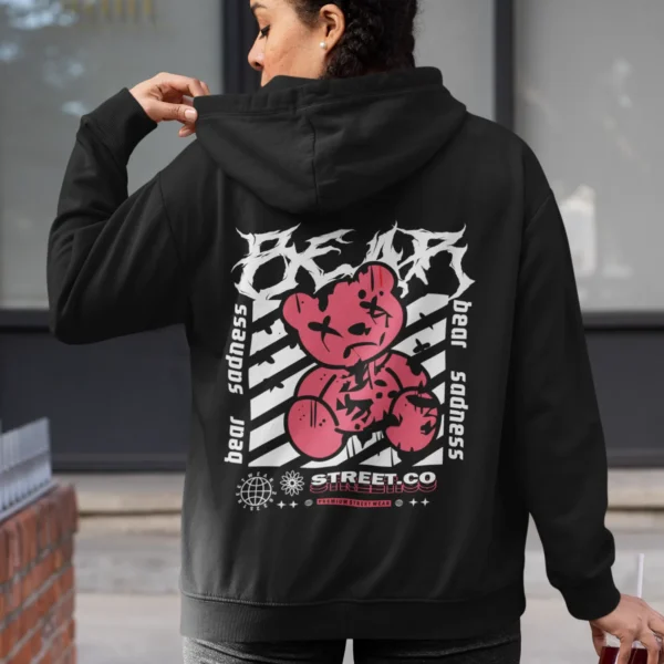 Streetwear Bear Sadness Bear Hoodie