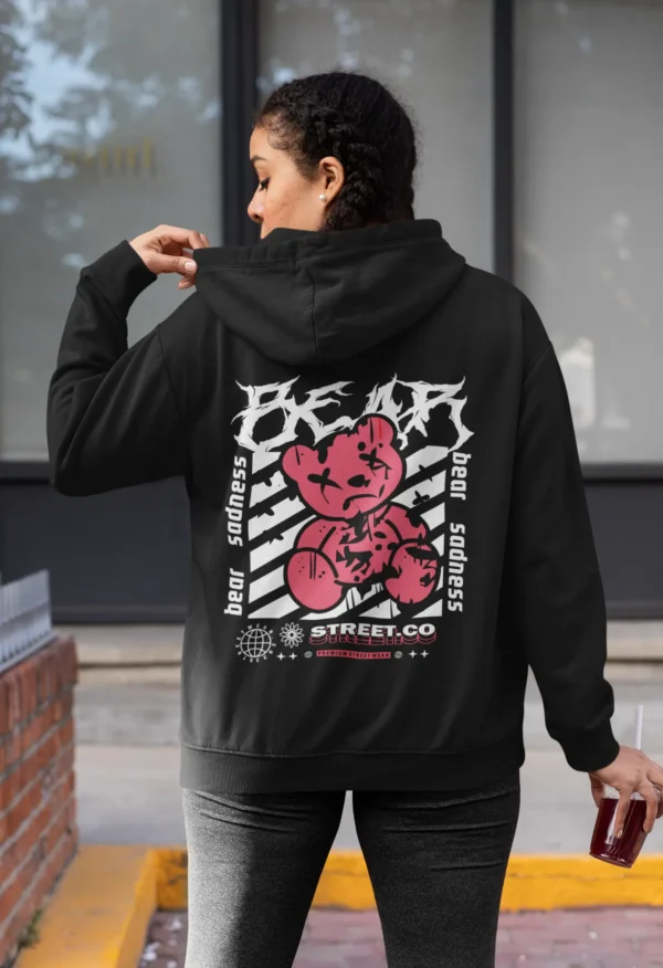 Streetwear Bear Sadness Bear Hoodie