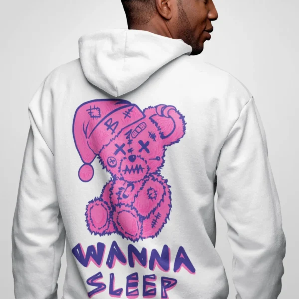 Streetwear Bear Wanna Sleep Hoodie