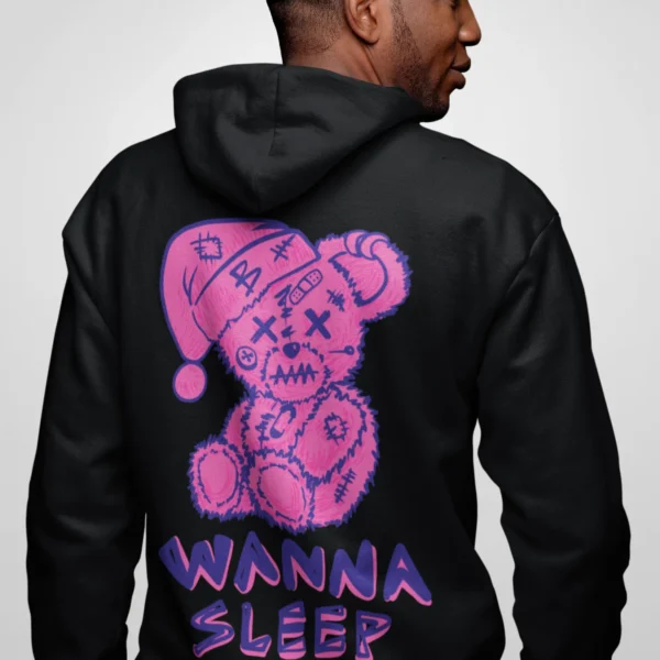 Streetwear Bear Wanna Sleep Hoodie