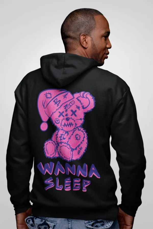 Streetwear Bear Wanna Sleep Hoodie