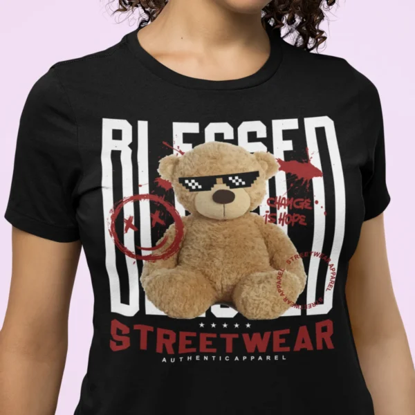 Streetwear Blessed Bear T-Shirt