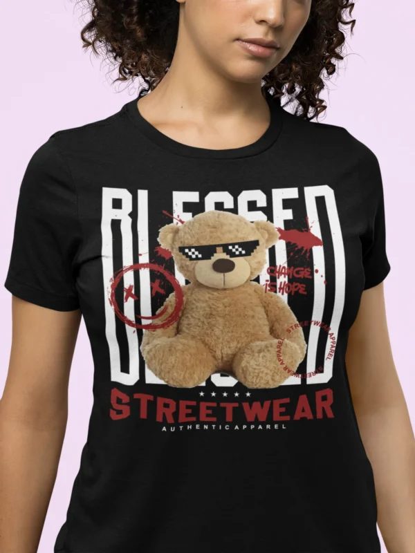 Streetwear Blessed Bear T-Shirt