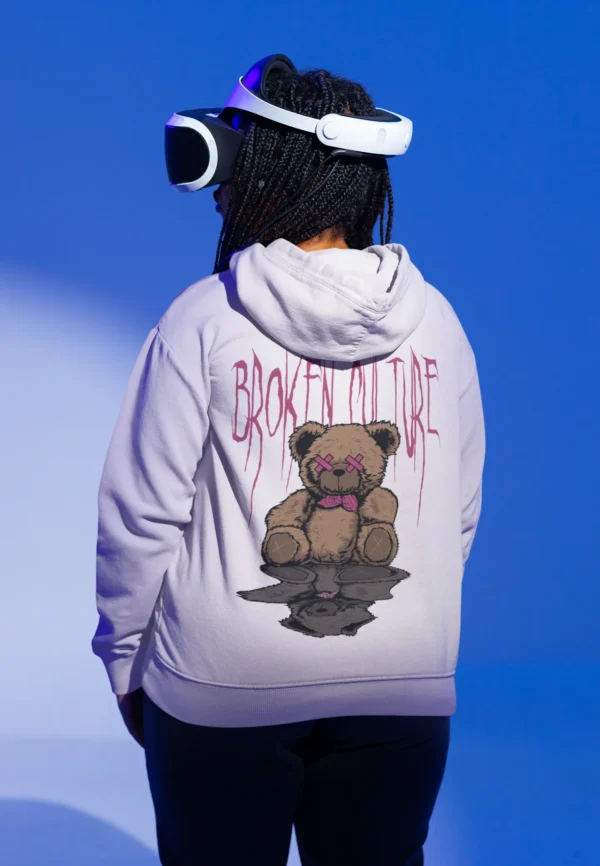 Streetwear Broken Culture Bear Hoodie