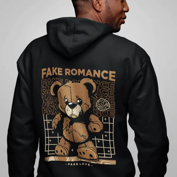 Streetwear Fake Romance Bear Hoodie