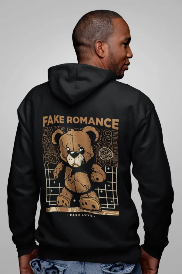 Streetwear Fake Romance Bear Hoodie