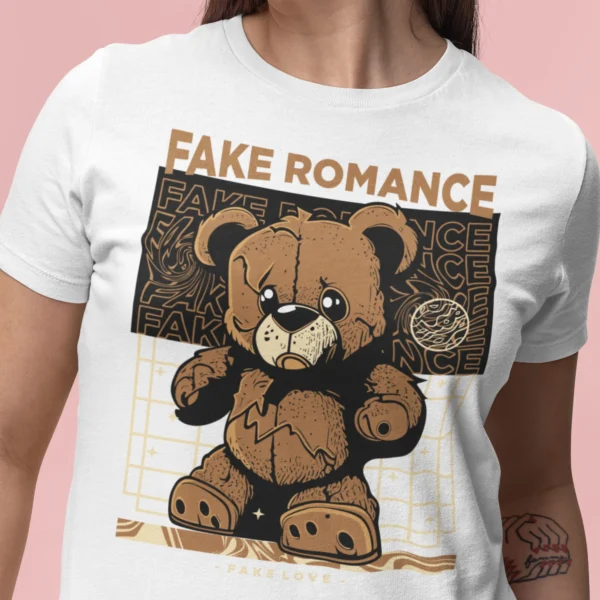Streetwear Fake Romance Bear T-Shirt