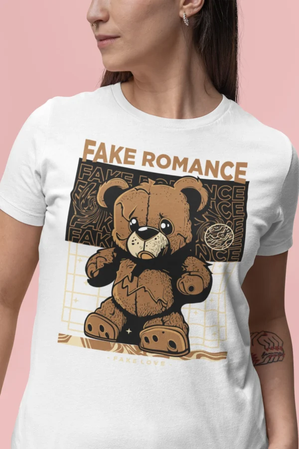 Streetwear Fake Romance Bear T-Shirt