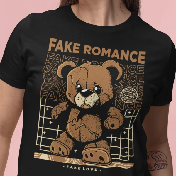 Streetwear Fake Romance Bear T-Shirt