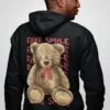 Streetwear Fake Smile Bear Hoodie