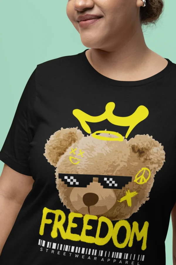 Streetwear Freedom Bear T-Shirt