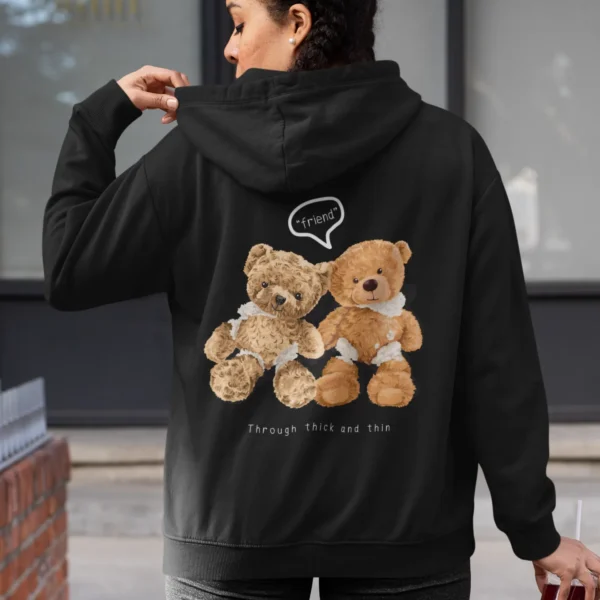 Streetwear Friend Bear Hoodie