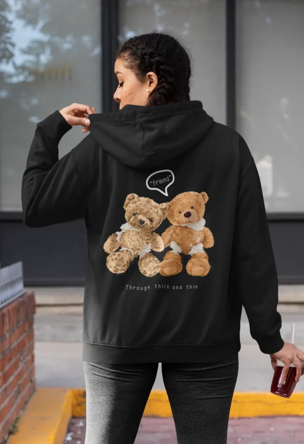 Streetwear Friend Bear Hoodie