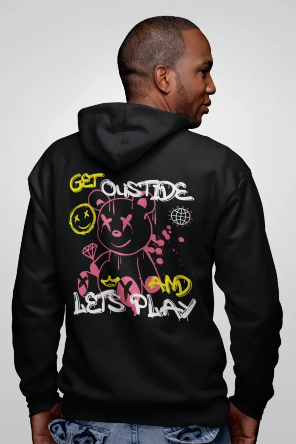 Streetwear Get Oustide Bear Hoodie