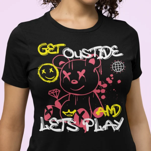 Streetwear Get Oustide Bear T-Shirt