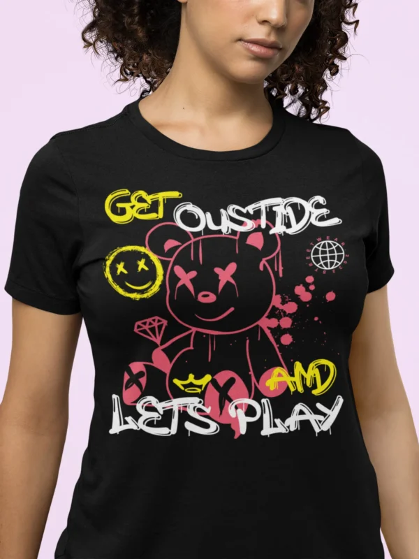 Streetwear Get Oustide Bear T-Shirt