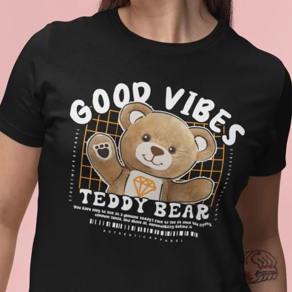 Streetwear Good Vibes Bear T-Shirt