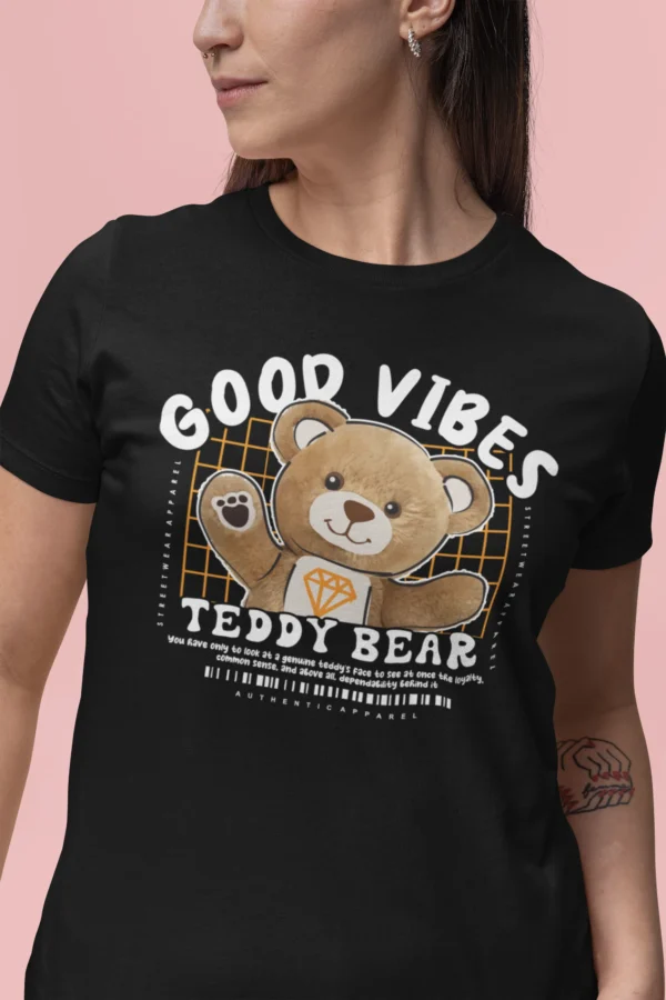 Streetwear Good Vibes Bear T-Shirt