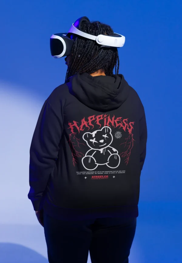Streetwear Happiness Bear Hoodie