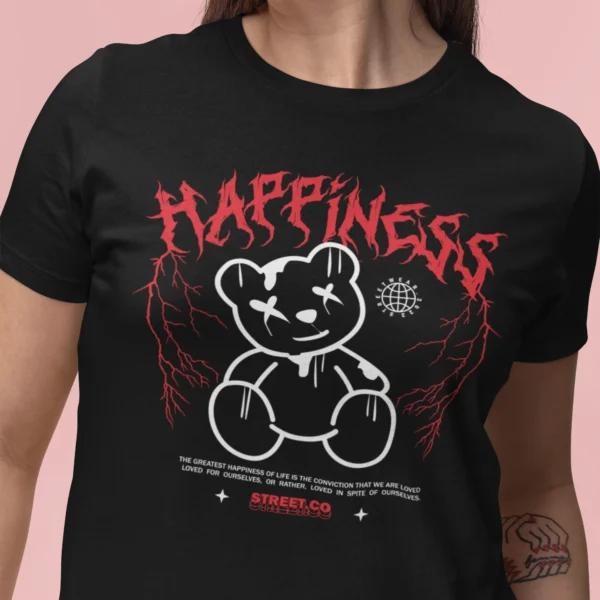 Streetwear Happiness Bear T-Shirt
