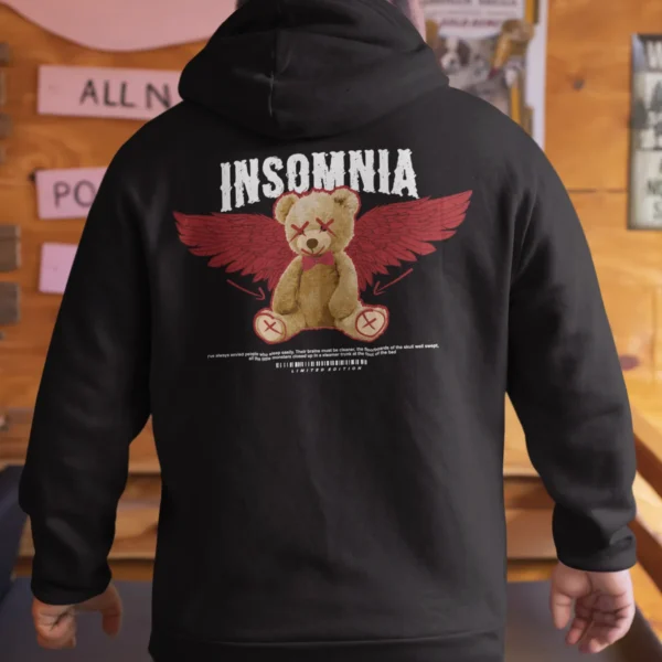 Streetwear Insomnia Bear Hoodie