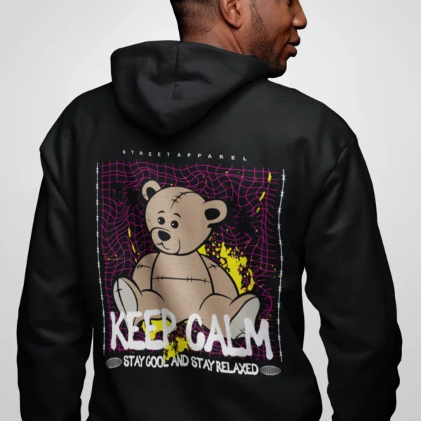 Streetwear Keep Calm Bear Hoodie
