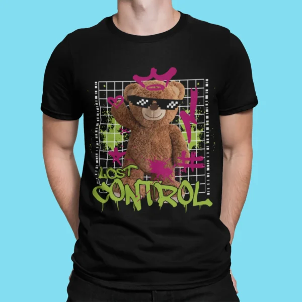 Streetwear Lost Control Bear T-Shirt