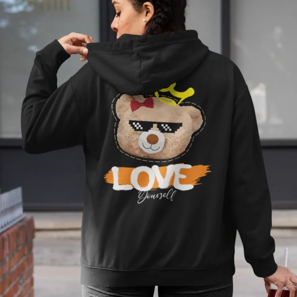 Streetwear Love Yourself Bear Hoodie