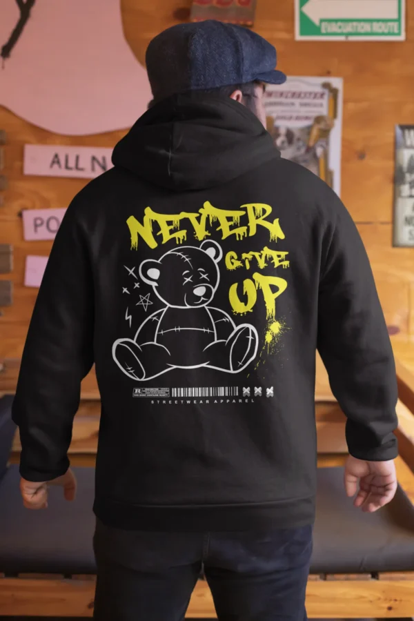 Streetwear Never Give Up 2 Bear Hoodie