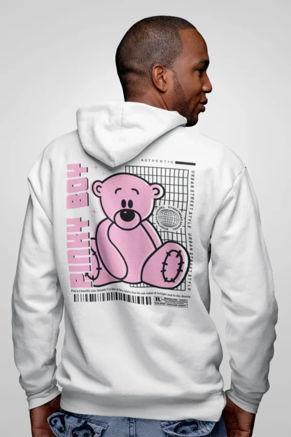 Streetwear Pinky Boy Bear Hoodie