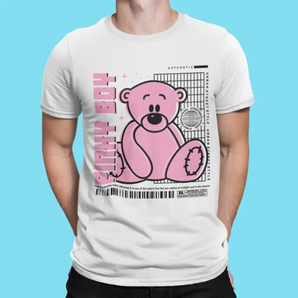 Streetwear Pinky Boy Bear T-Shirt
