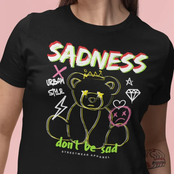 Streetwear Sadness 2 Bear T-Shirt