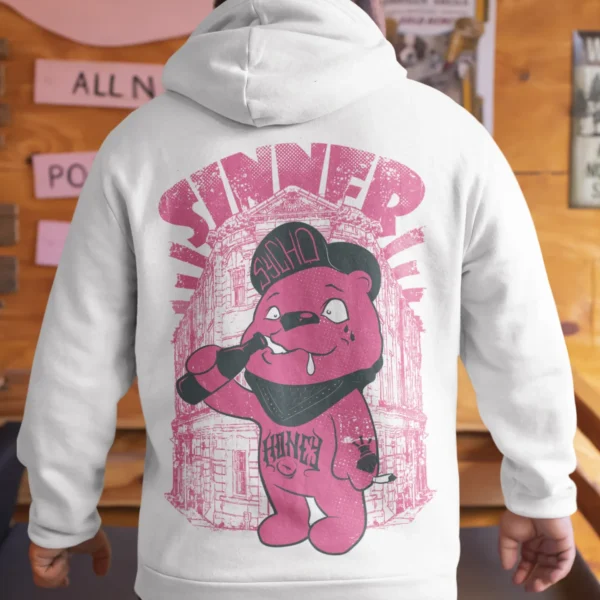 Streetwear Sinner Bear Hoodie