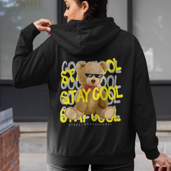 Streetwear Stay Cool Bear Hoodie