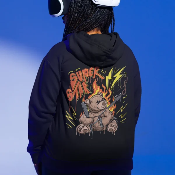 Streetwear Super Star Bear Hoodie