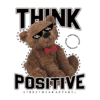 Streetwear Think Positive Bear T-Shirt