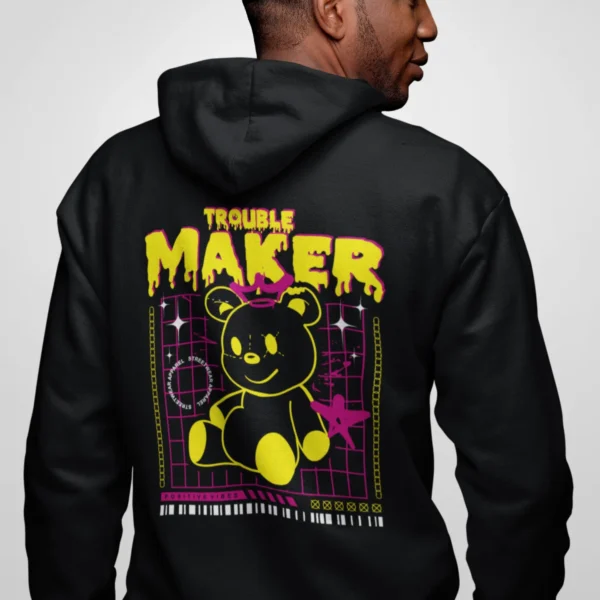 Streetwear Trouble Maker Bear Hoodie