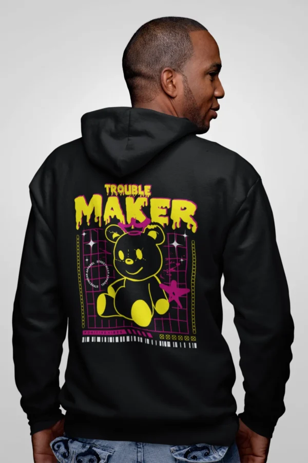 Streetwear Trouble Maker Bear Hoodie